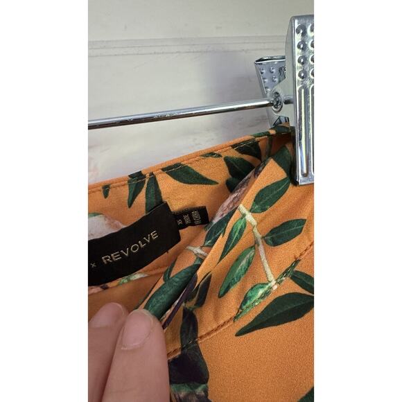 House of Harlow 1960 Revolve Floral Tie Wrap Robin Skirt in Mandarin Extra Small - Picture 7 of 11